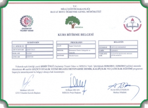 GTO-Meksa Meslek Kursu Belgesi