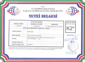 Ulaştırma Bakanlığı Yetki Belgesi